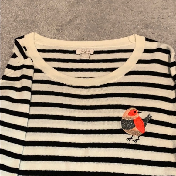 Jcrew blue and white stripe sweater - Picture 3 of 3